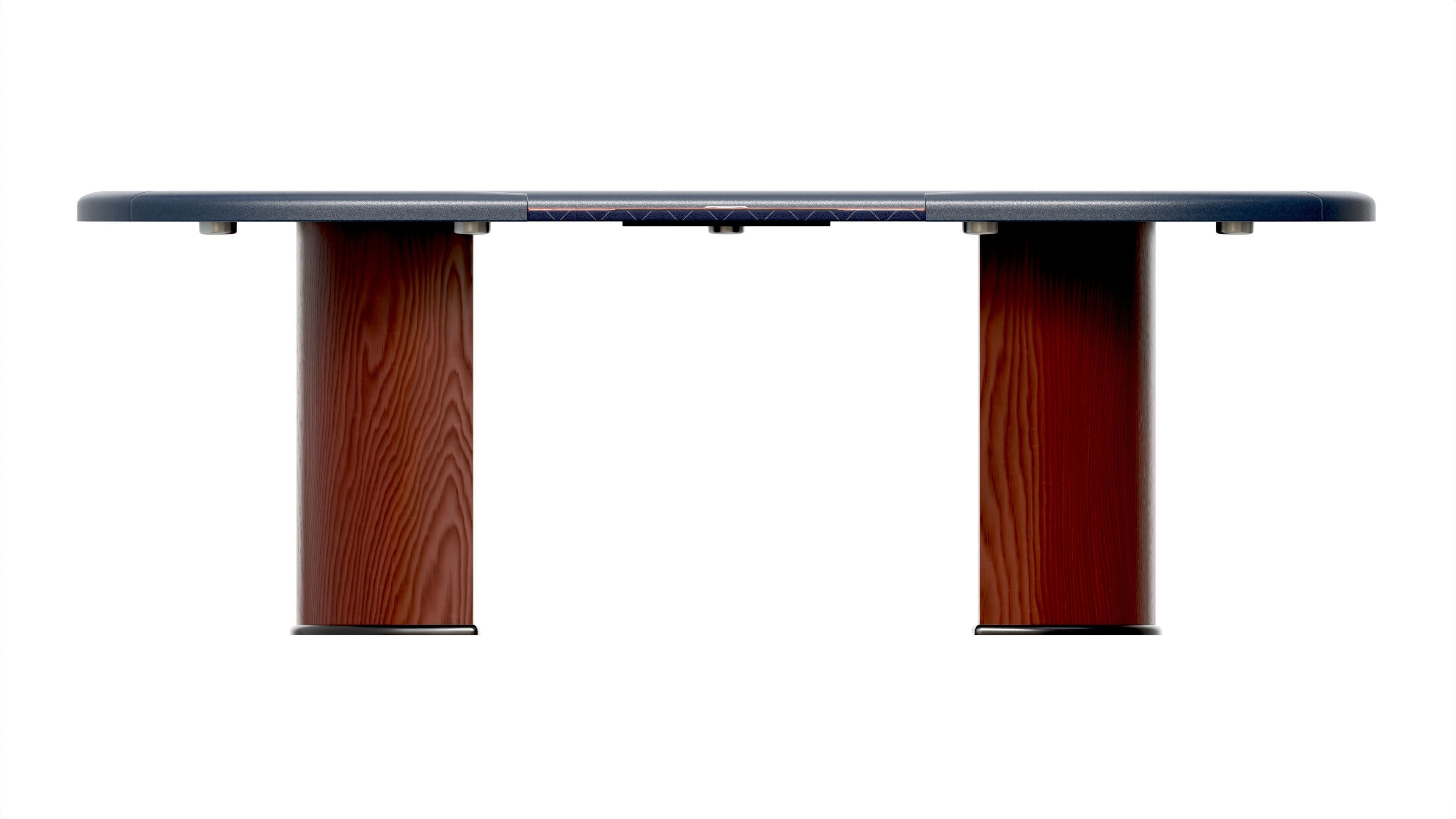 Poker Table Rectangular with Curved Corners 3D model_5