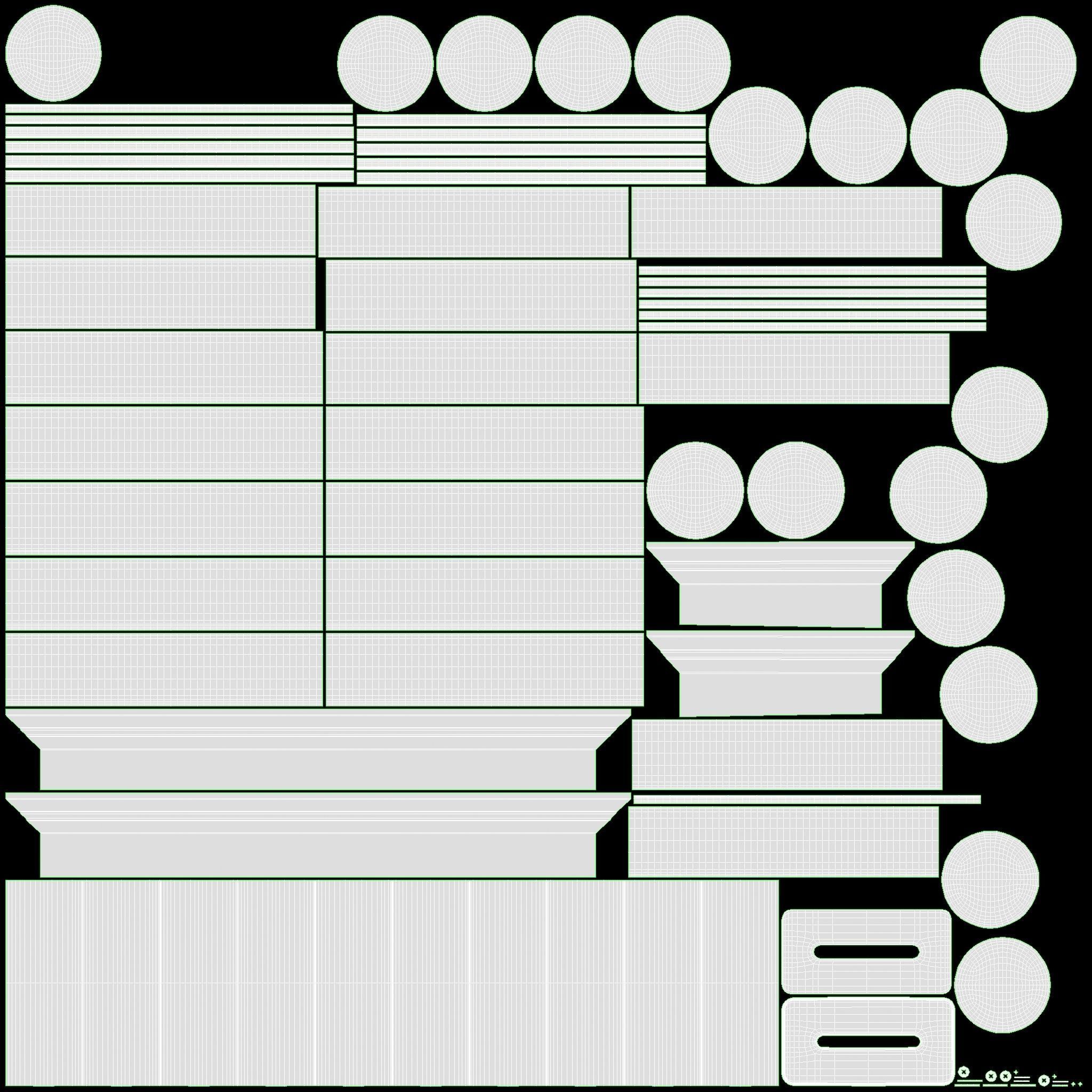Poker Table Rectangular with Curved Corners 3D model_13