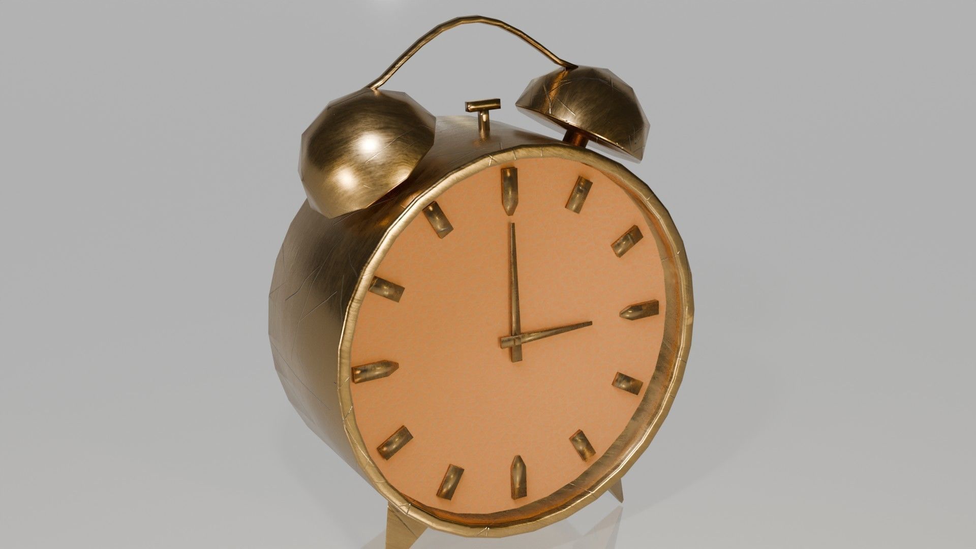 clock  Low-poly 3D model_1