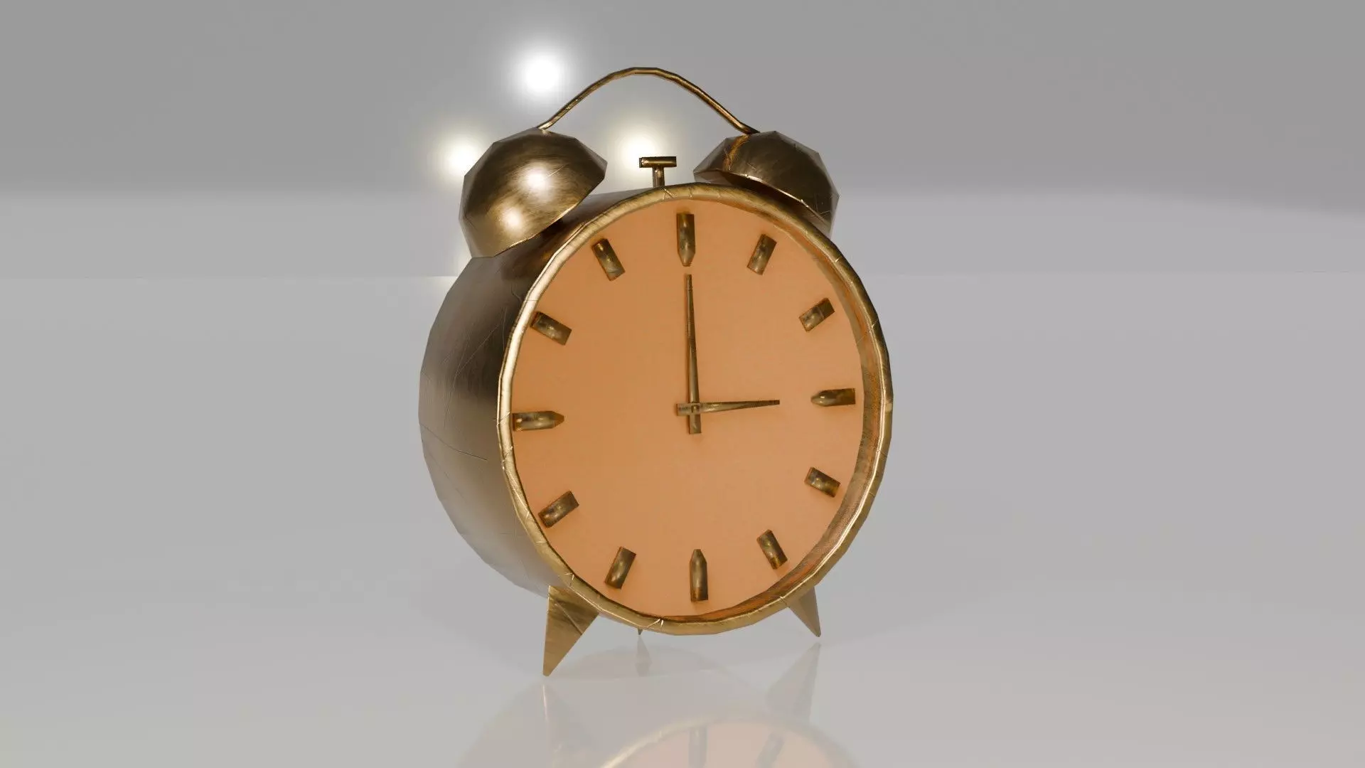clock  Low-poly 3D model_0