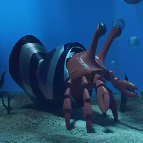 Crab UnderWater Low-poly 3D model