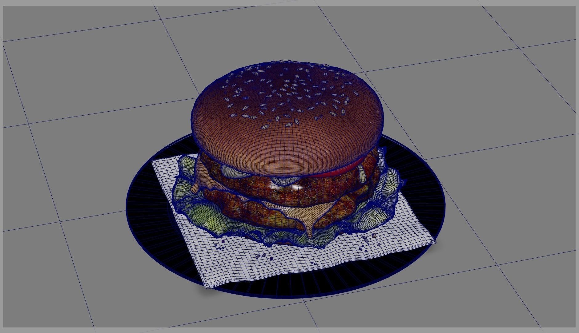 Hamburger classic 2 3D model_28