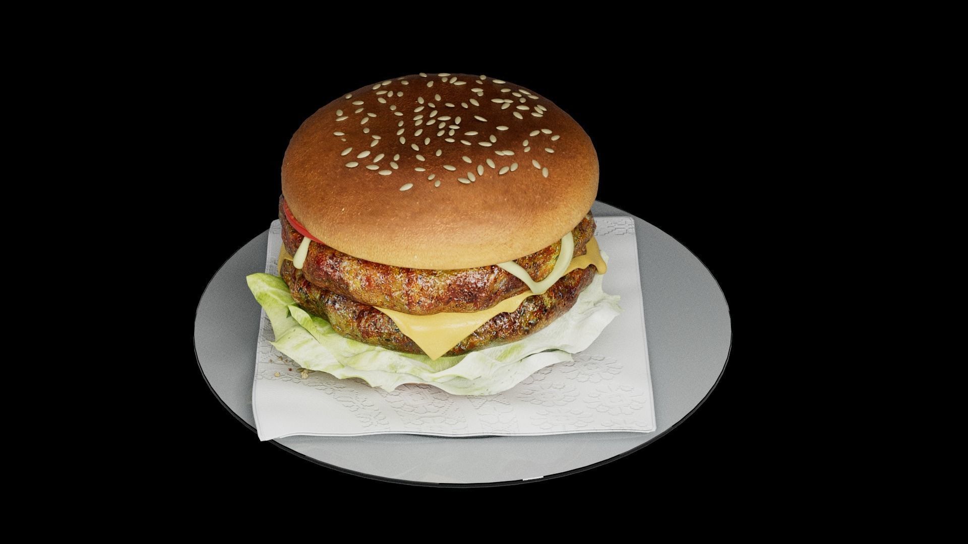Hamburger classic 2 3D model_17