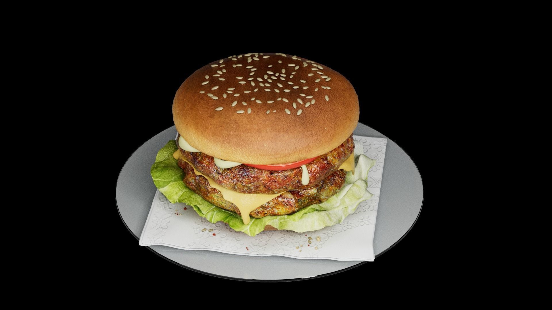Hamburger classic 2 3D model_22