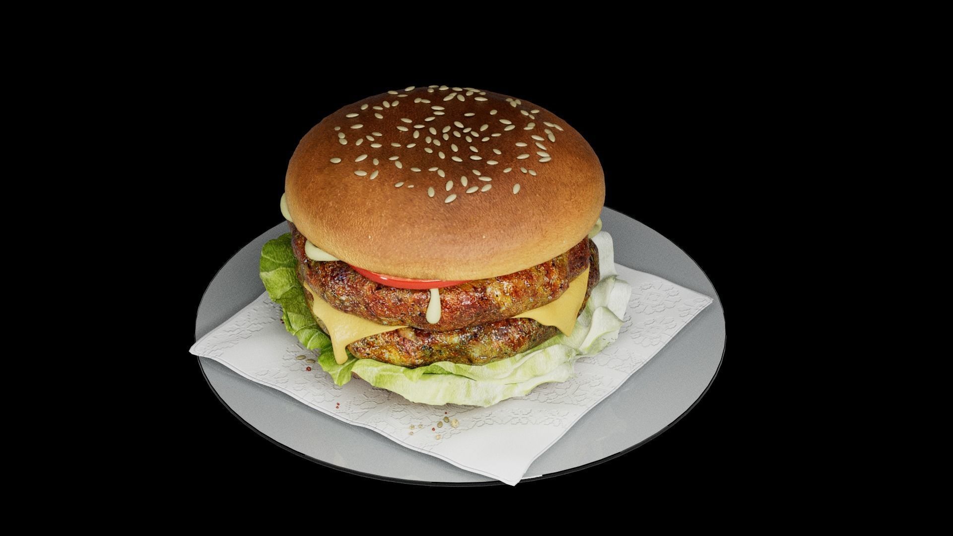 Hamburger classic 2 3D model_20