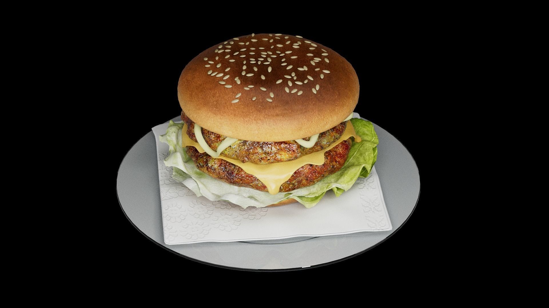 Hamburger classic 2 3D model_13