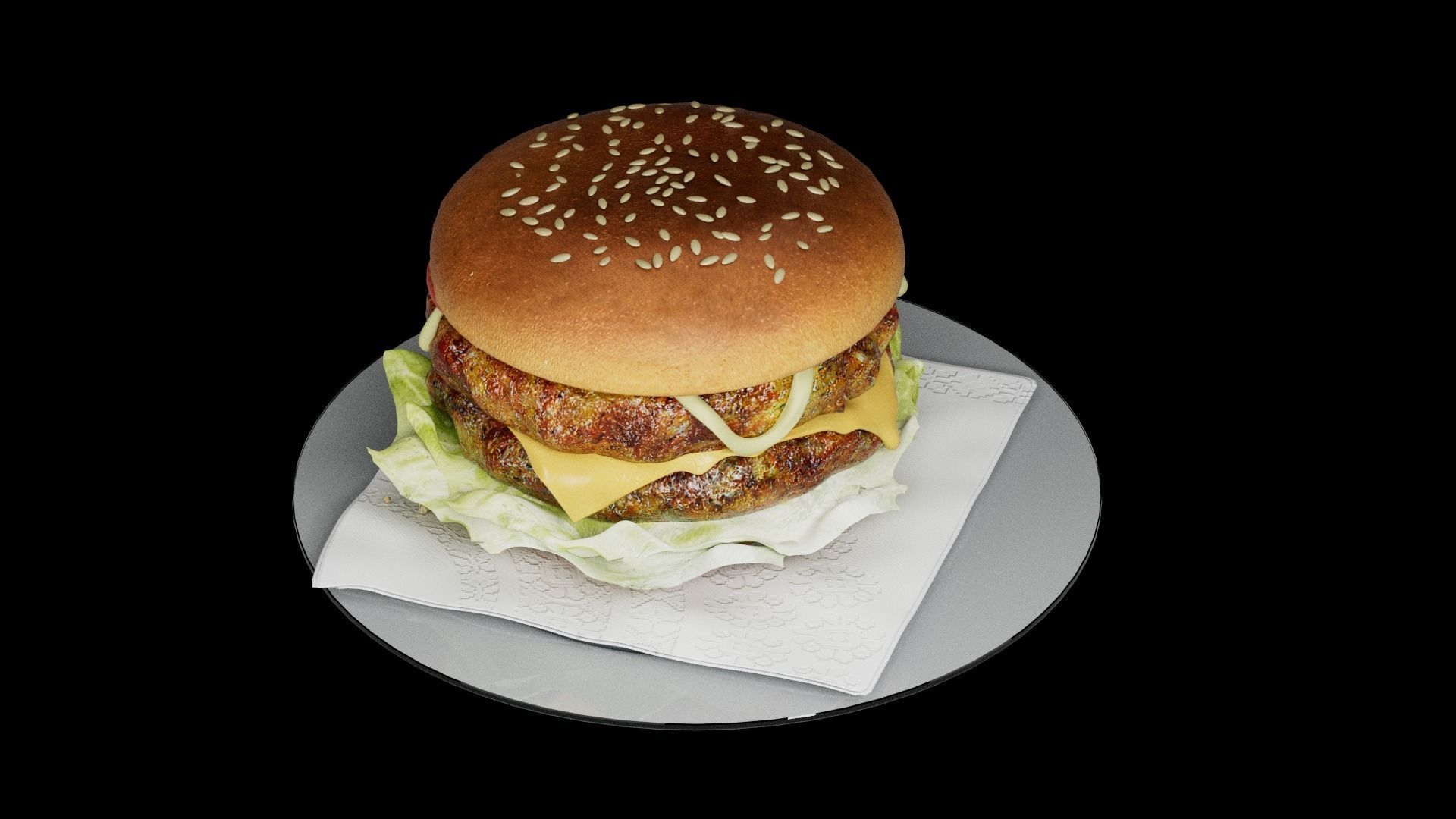 Hamburger classic 2 3D model_16