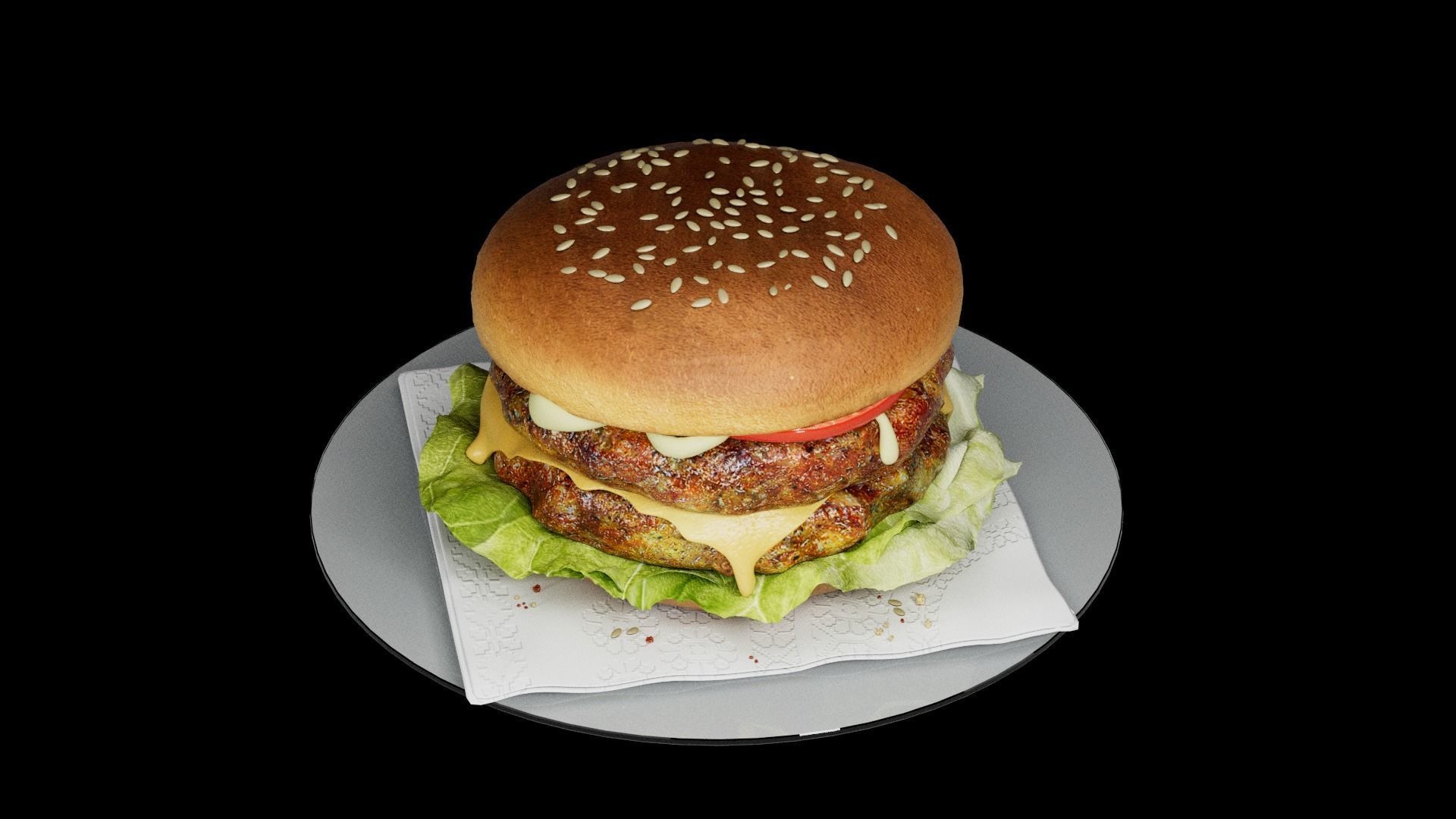 Hamburger classic 2 3D model_24
