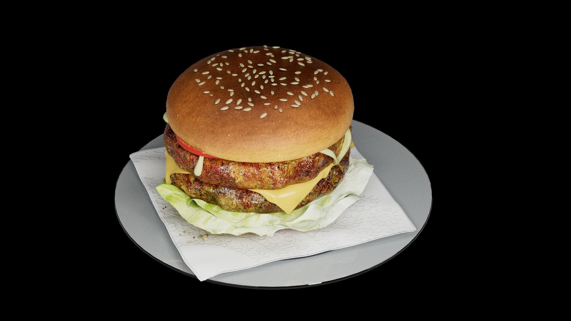 Hamburger classic 2 3D model_18