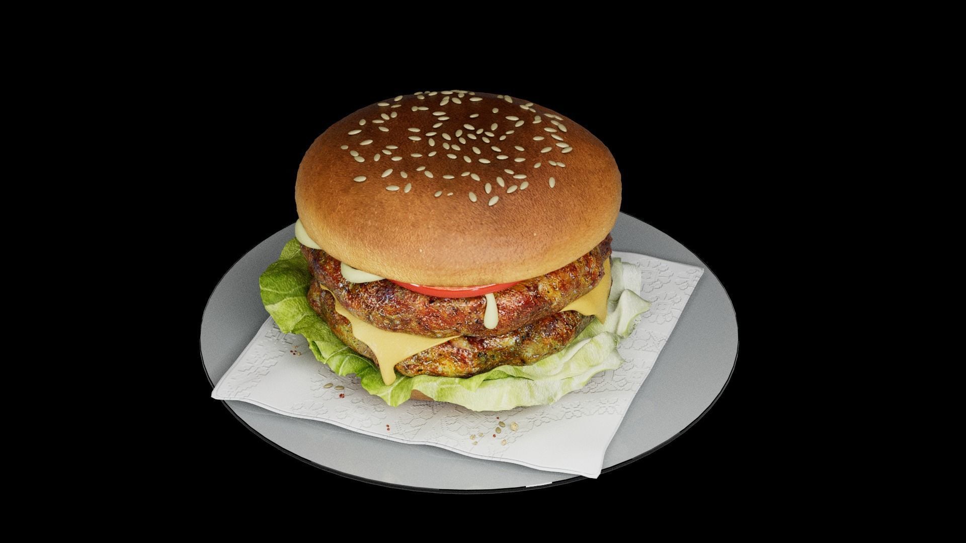 Hamburger classic 2 3D model_21