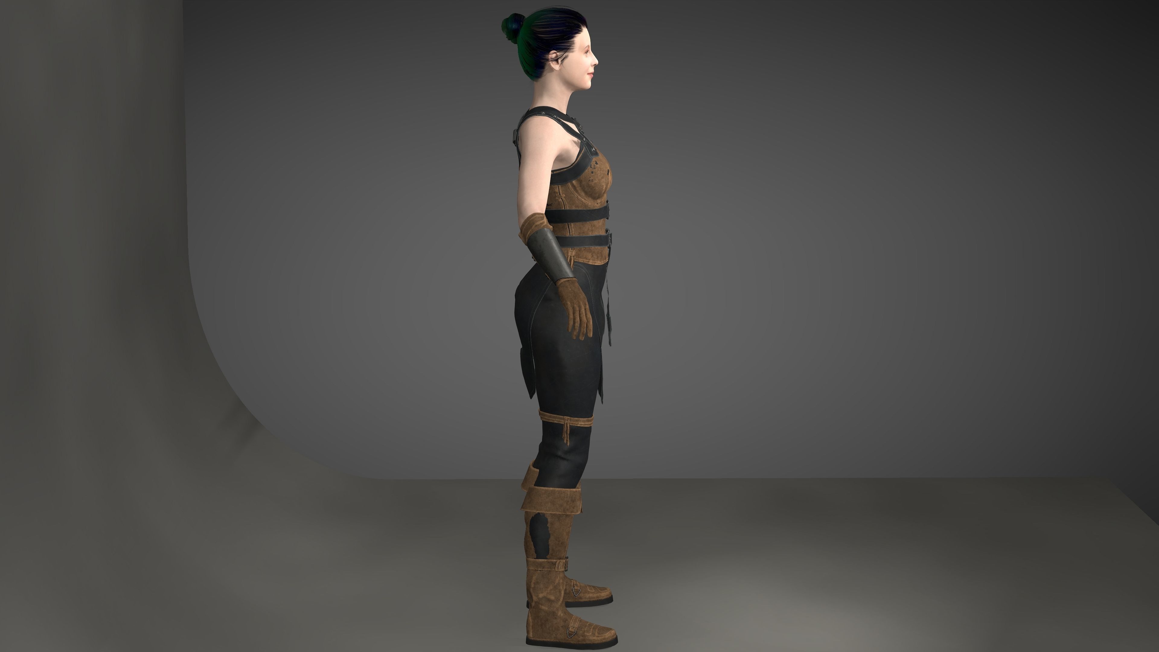 Angourie rice Low-poly 3D model_2