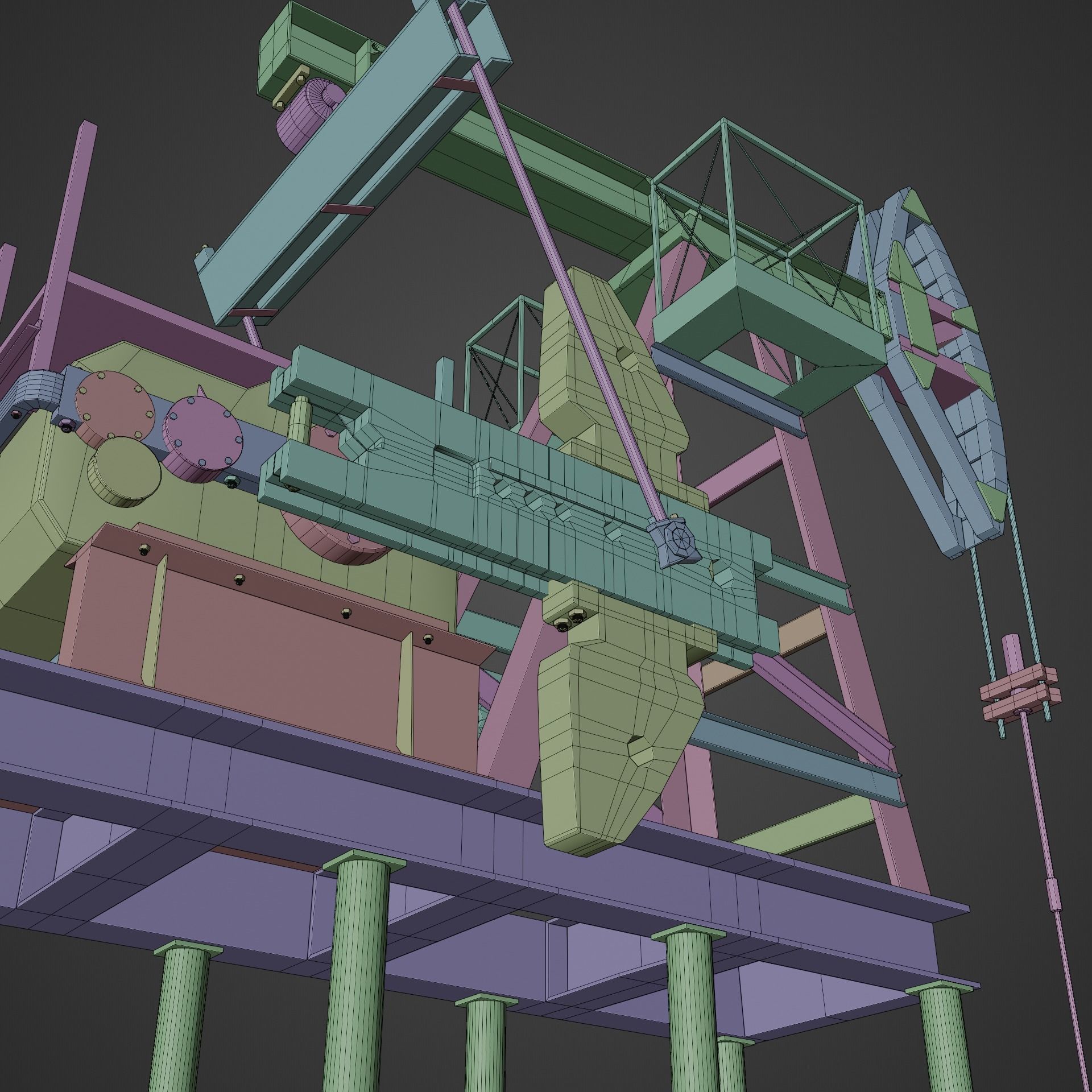 Oil Extractor Low-Poly Low-poly 3D model_14