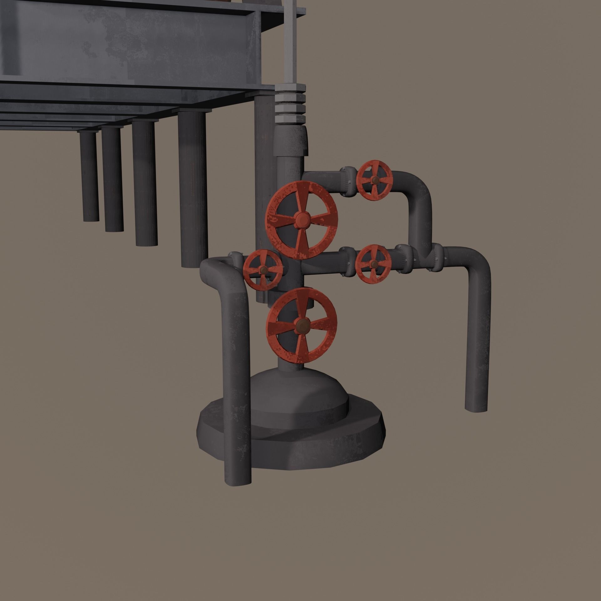 Oil Extractor Low-Poly Low-poly 3D model_6