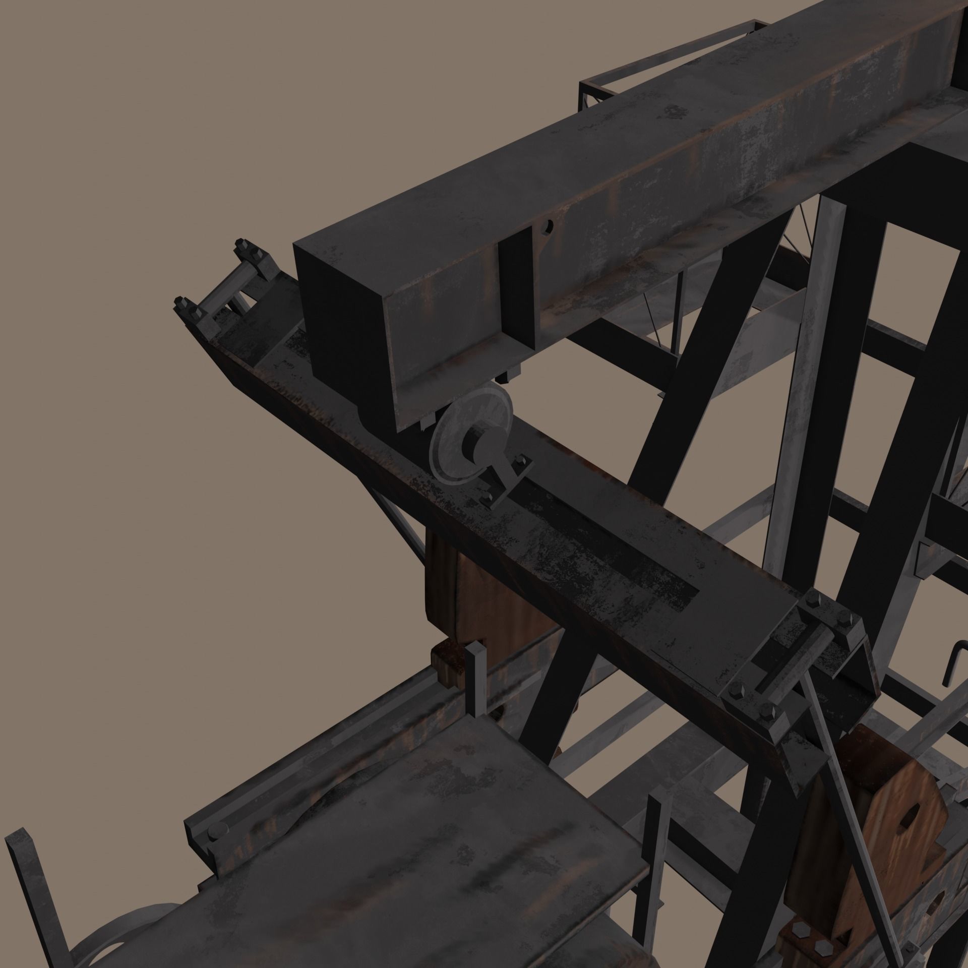 Oil Extractor Low-Poly Low-poly 3D model_5