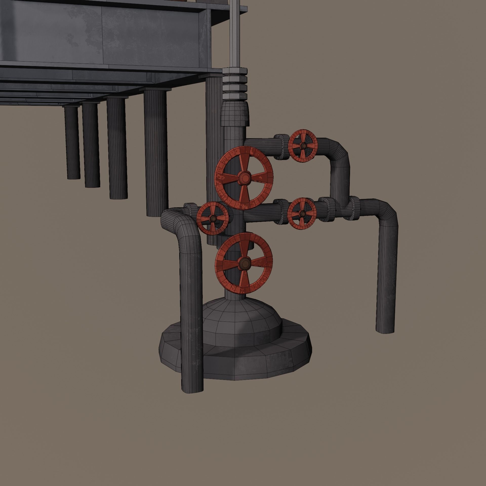 Oil Extractor Low-Poly Low-poly 3D model_7