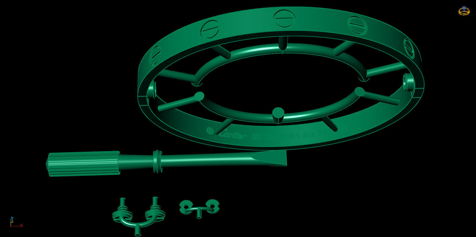 Love Bracelet 20 Size 3D print model_4