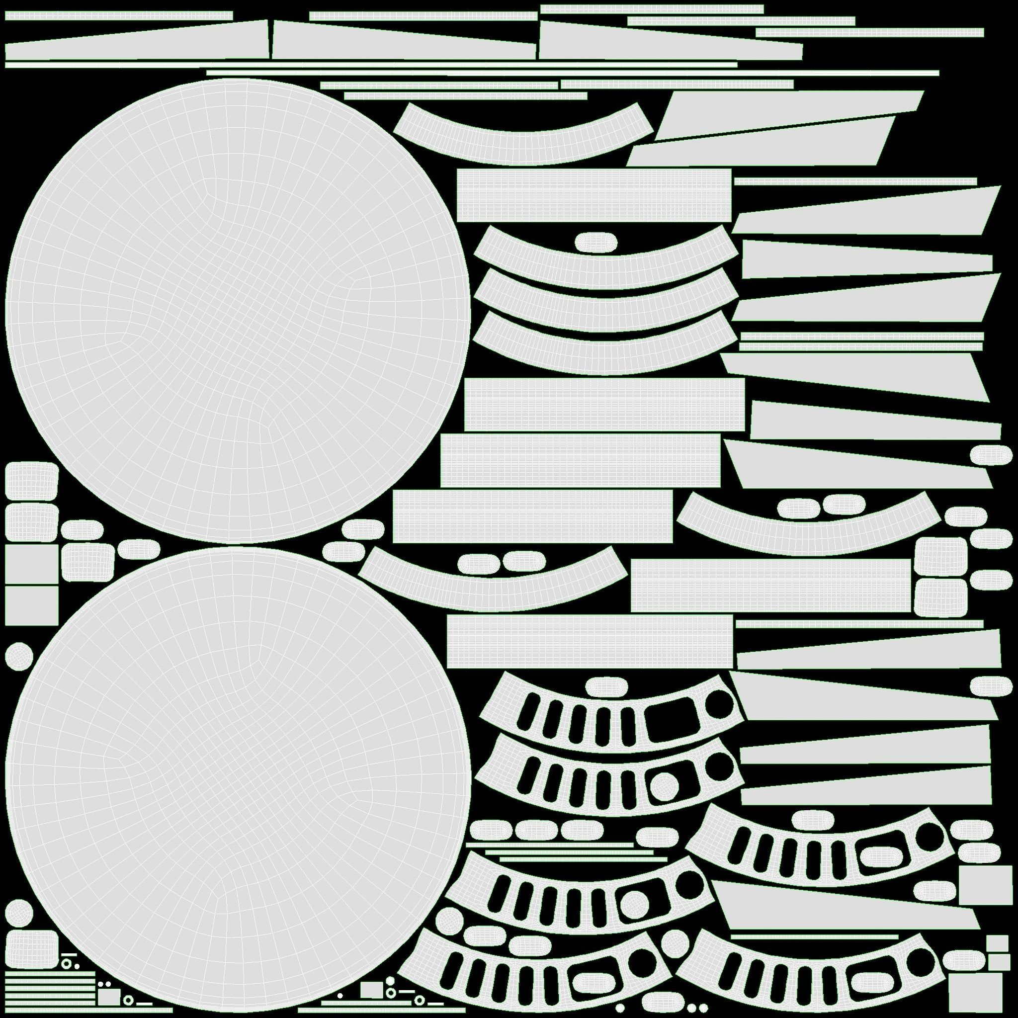 Poker Table Round with Chairs Full Set 3D model_17