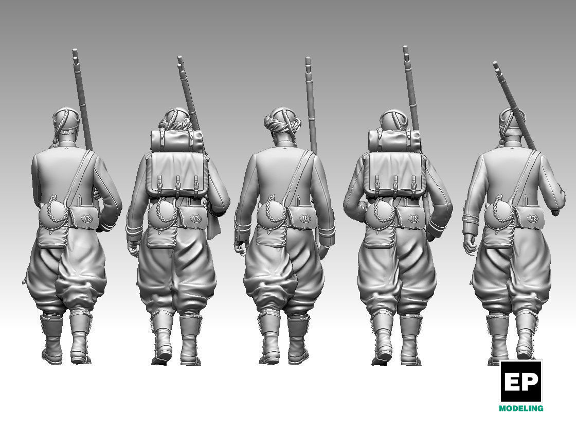 Zouave soldiers 3D print model_12