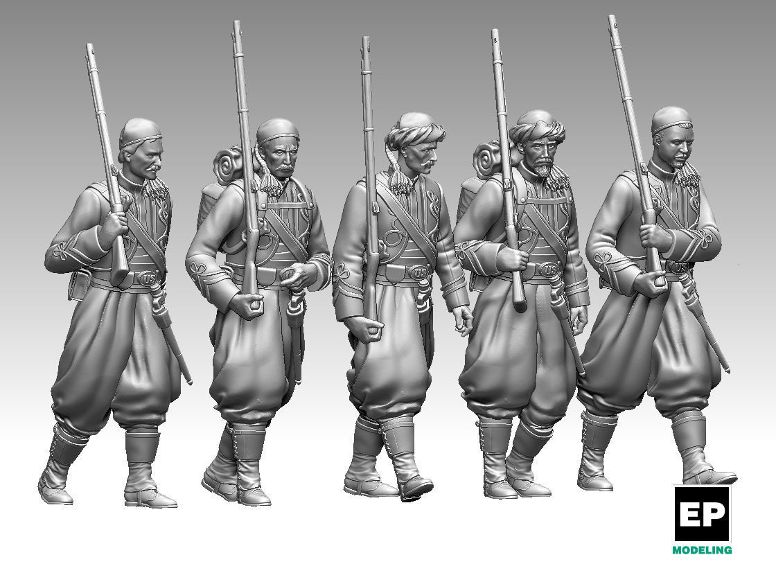 Zouave soldiers 3D print model_6