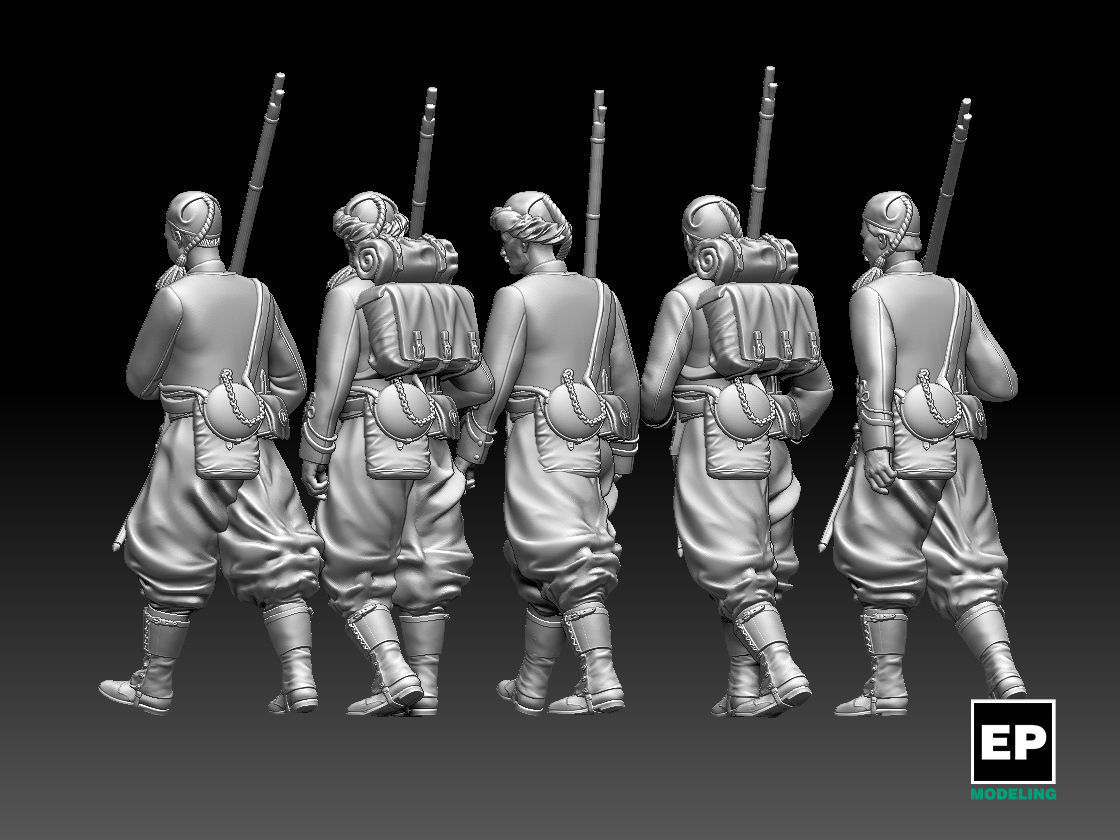 Zouave soldiers 3D print model_8