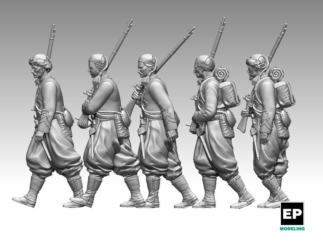 Zouave soldiers 3D print model_4