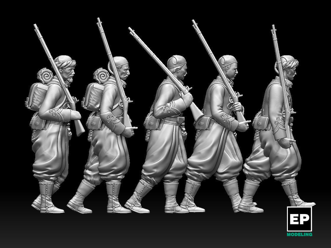 Zouave soldiers 3D print model_13