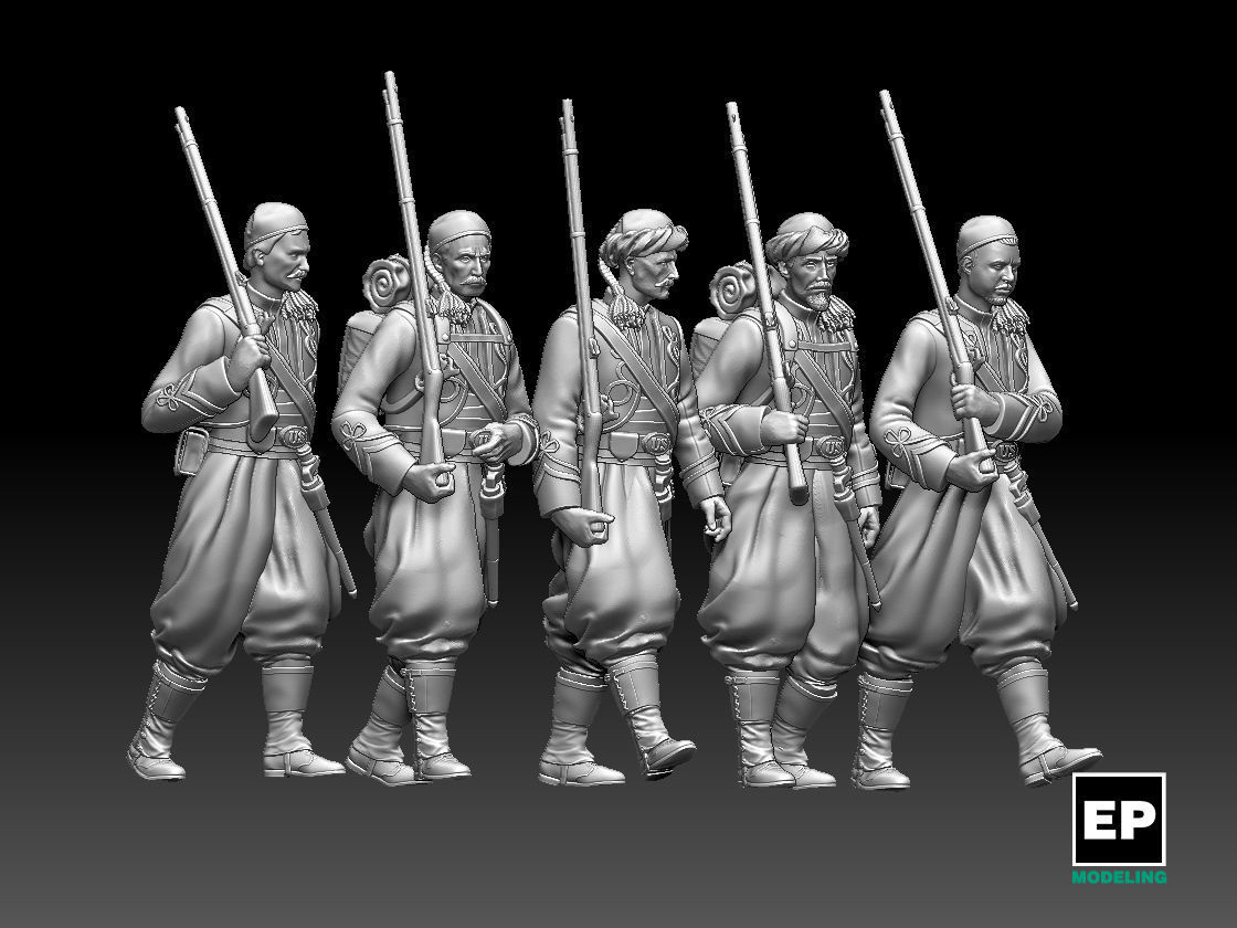 Zouave soldiers 3D print model_11