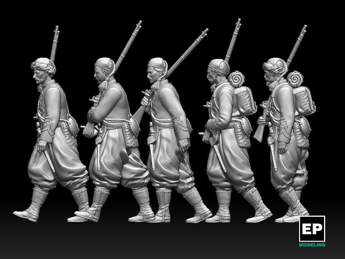 Zouave soldiers 3D print model_9