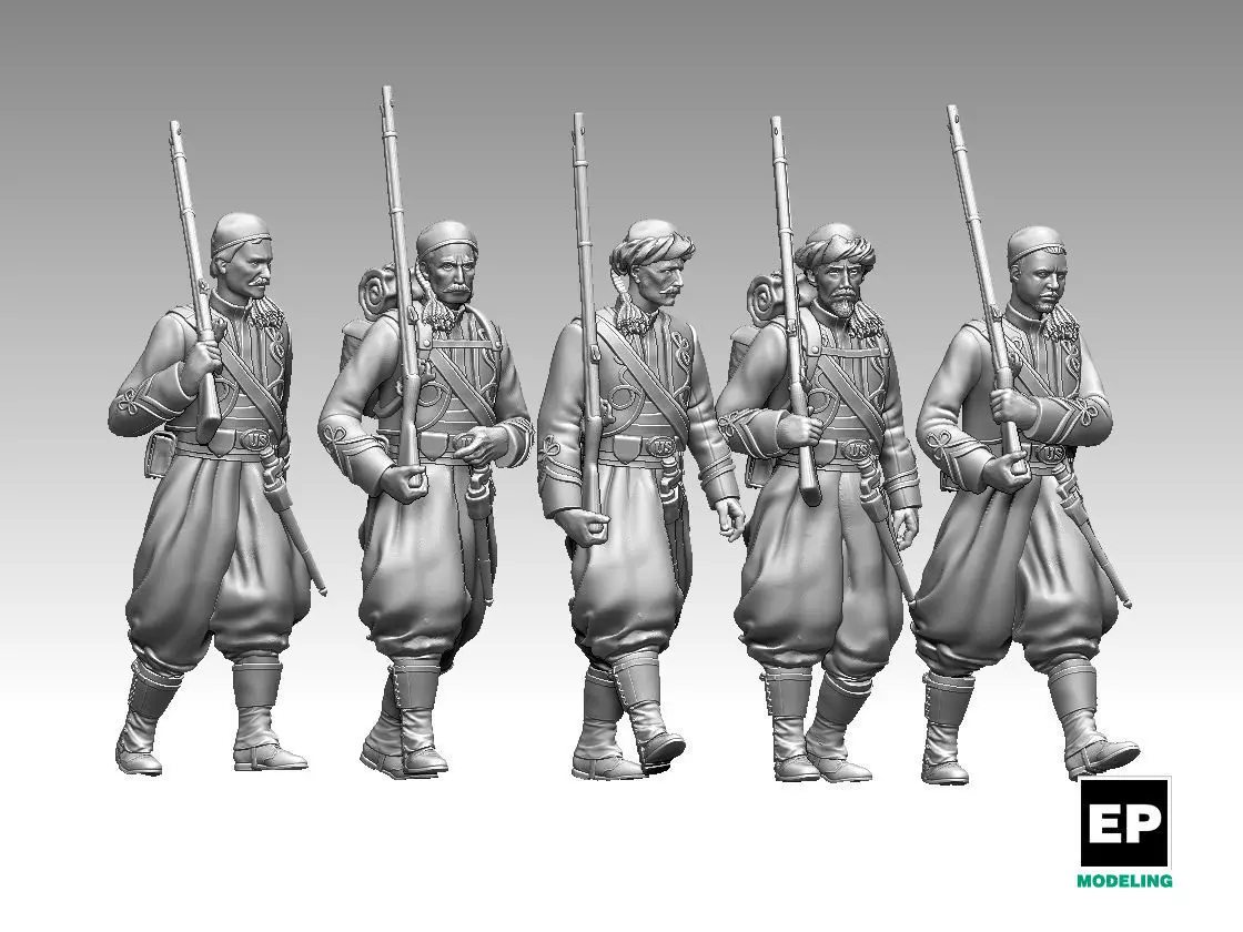 Zouave soldiers 3D print model_0
