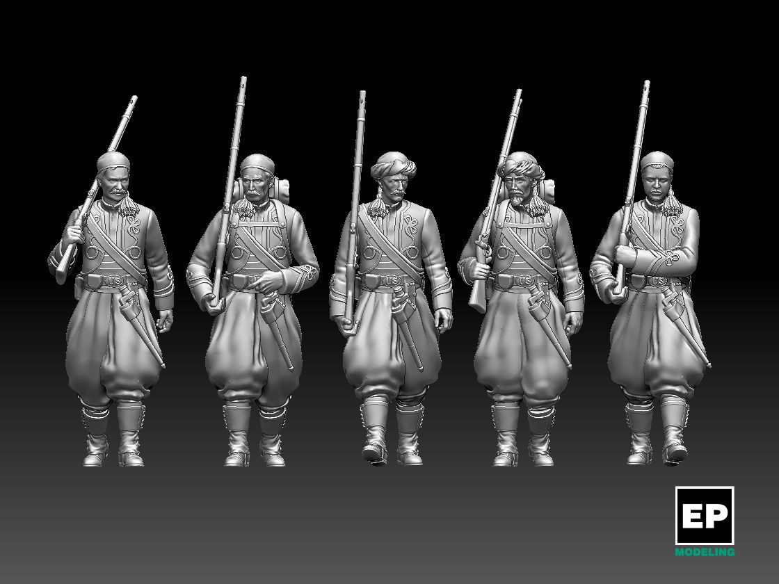 Zouave soldiers 3D print model_7