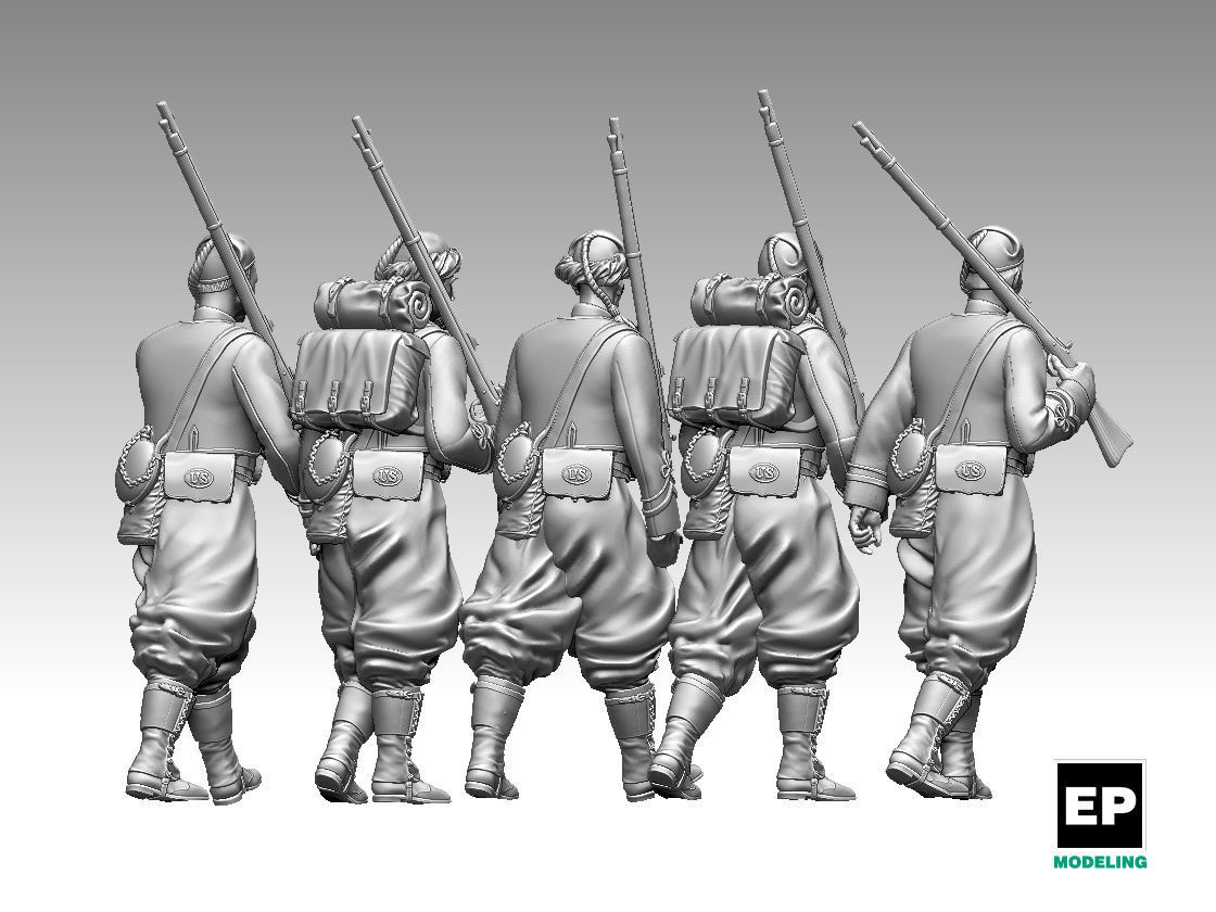 Zouave soldiers 3D print model_5