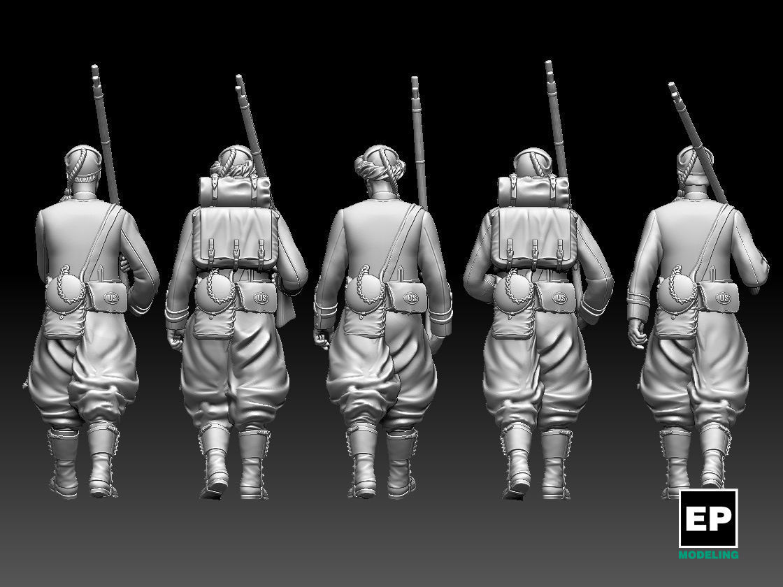 Zouave soldiers 3D print model_14