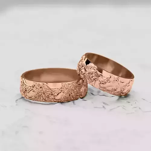 Wedding rings Lion 