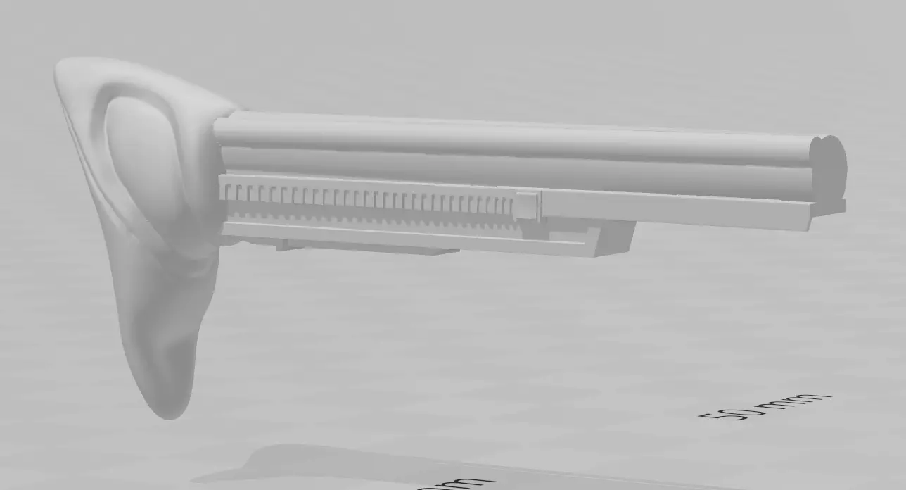 Rifle stock designed for the DST Klingon Disruptor Rifle 3D print model