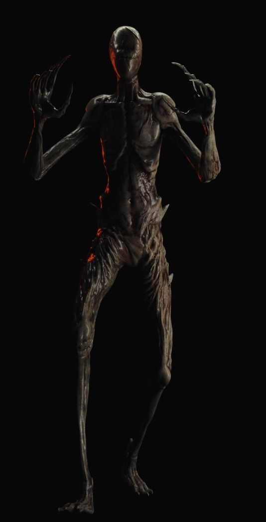 Creepy Scary surrealistic horror monster creature 3D model_3