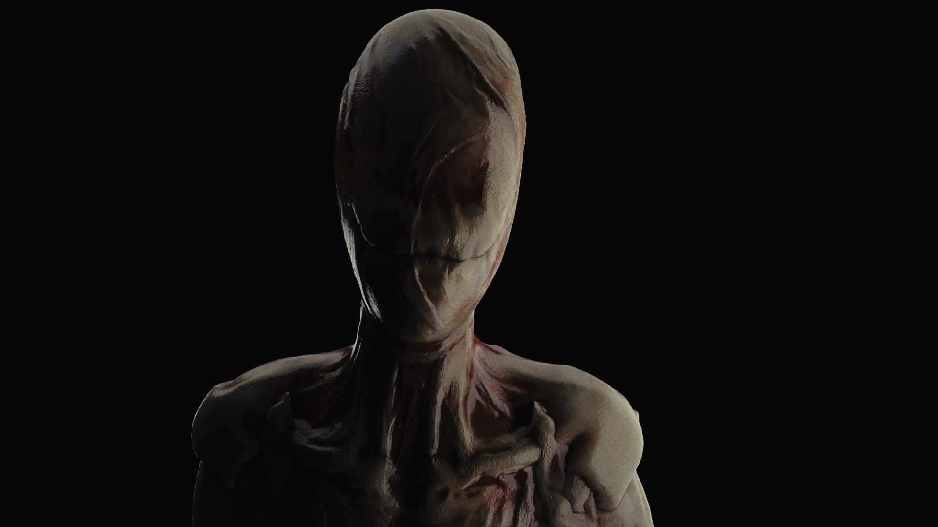 Creepy Scary surrealistic horror monster creature 3D model_2