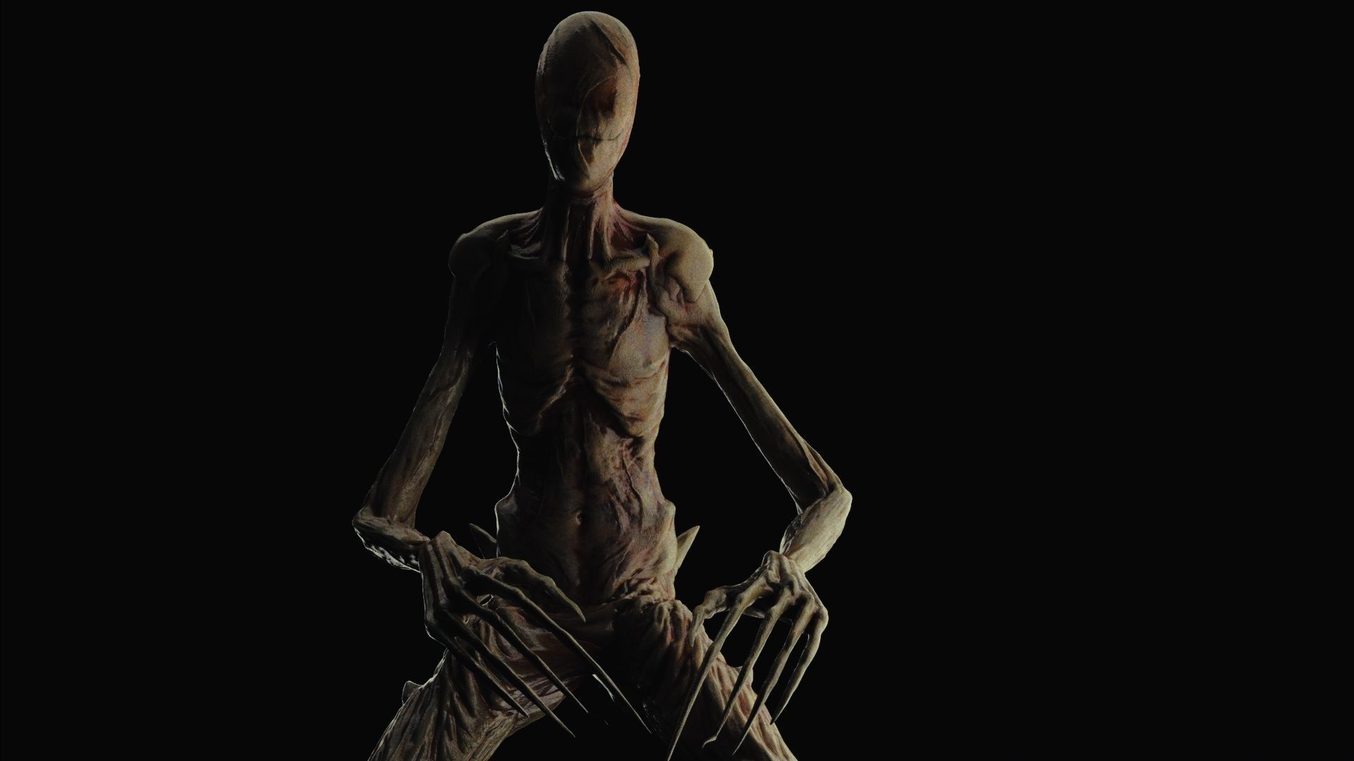 Creepy Scary surrealistic horror monster creature 3D model_1