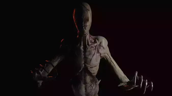 Creepy Scary surrealistic horror monster creature 3D model