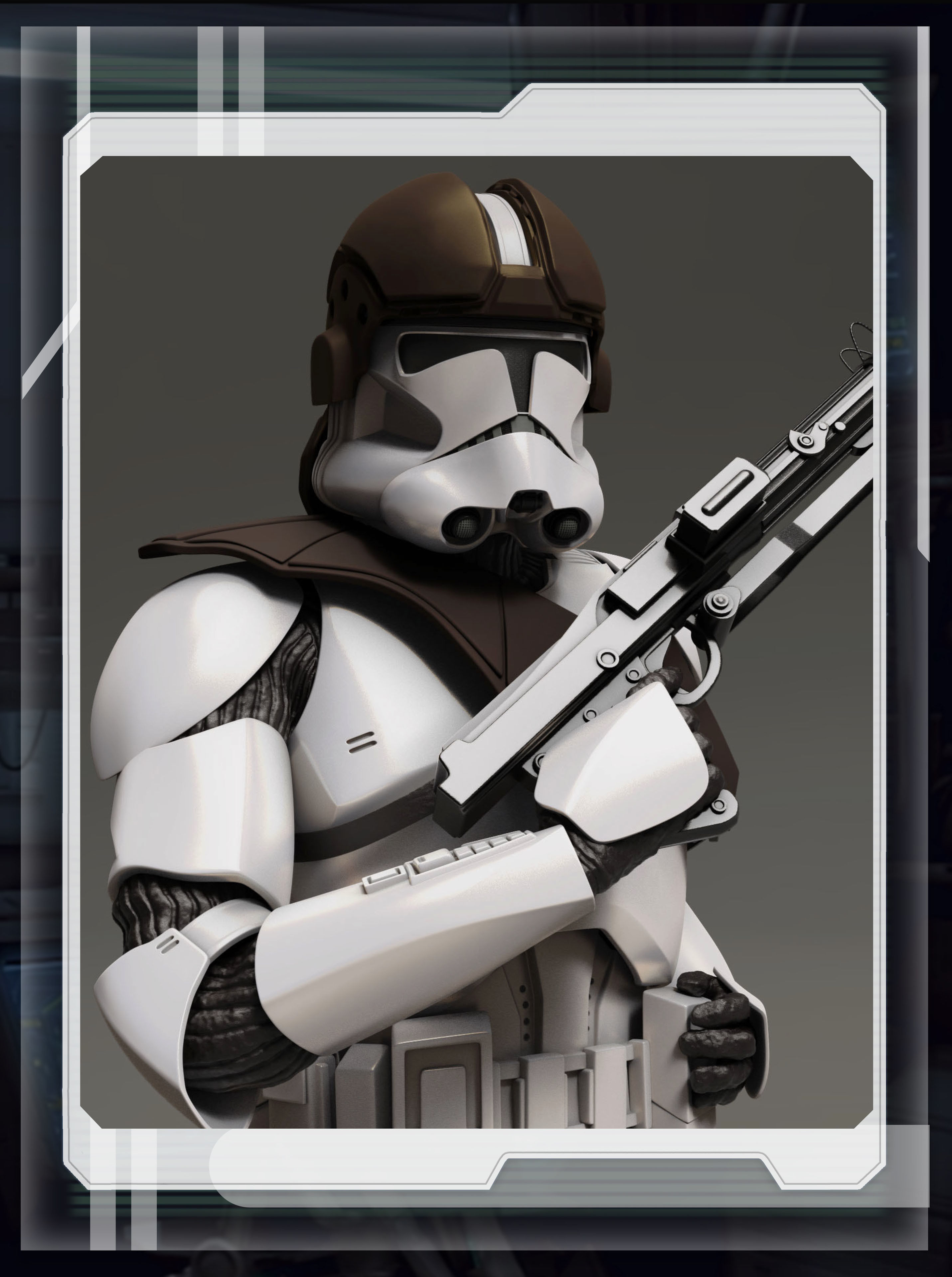 star wars 3d printable clone trooper   gunner figurine 3D print model_3