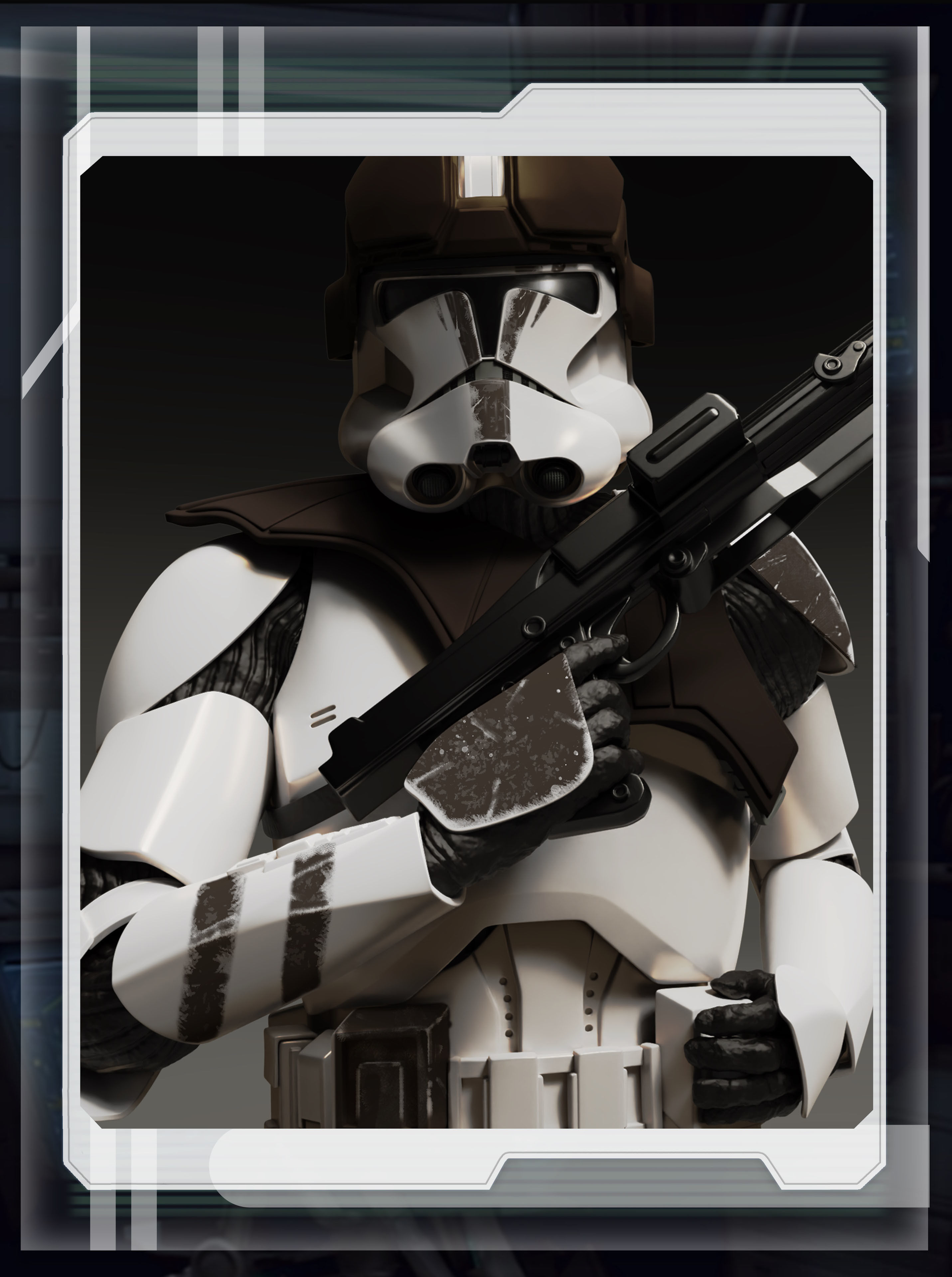 star wars 3d printable clone trooper   gunner figurine 3D print model_2