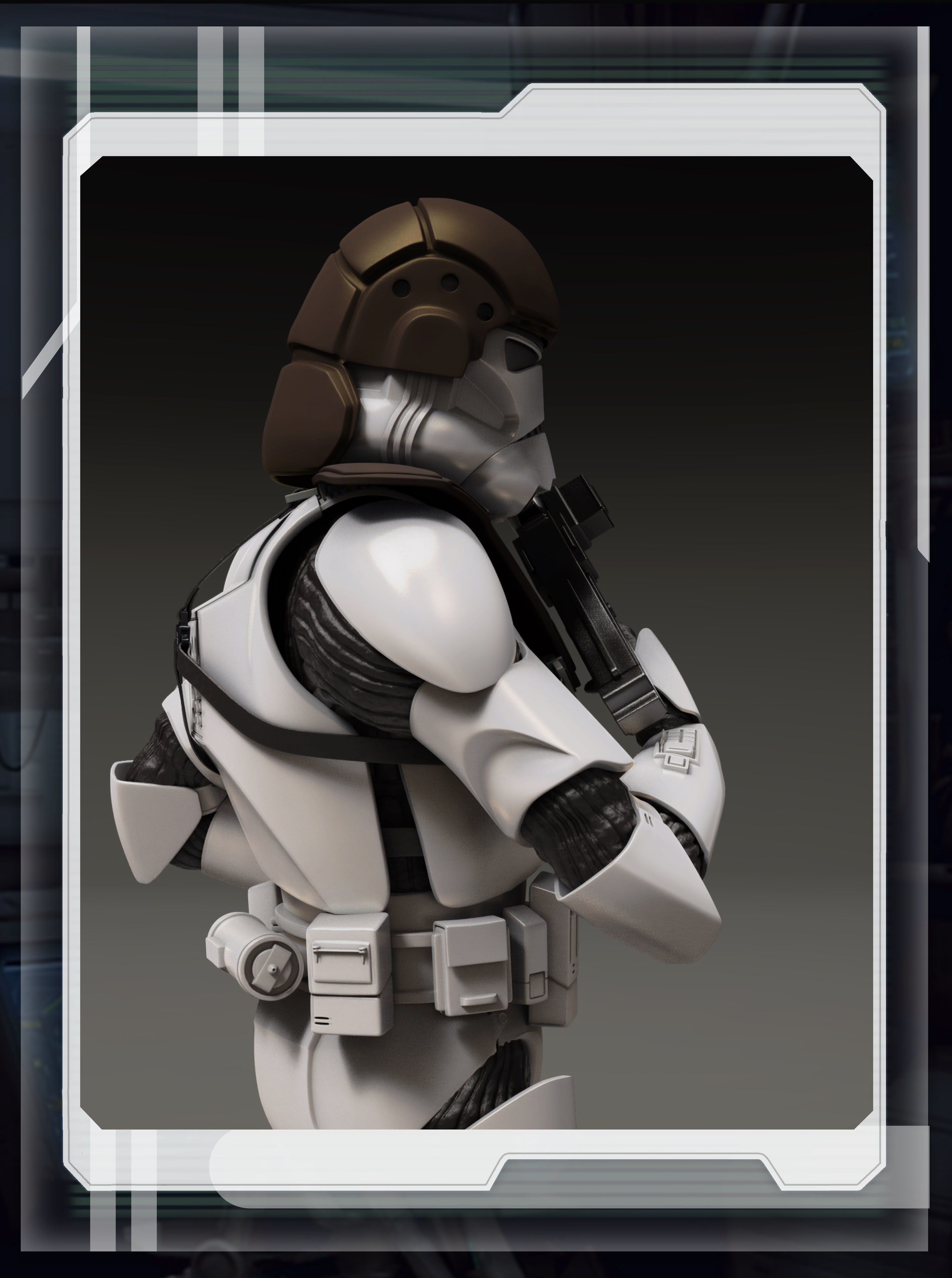 star wars 3d printable clone trooper   gunner figurine 3D print model_4