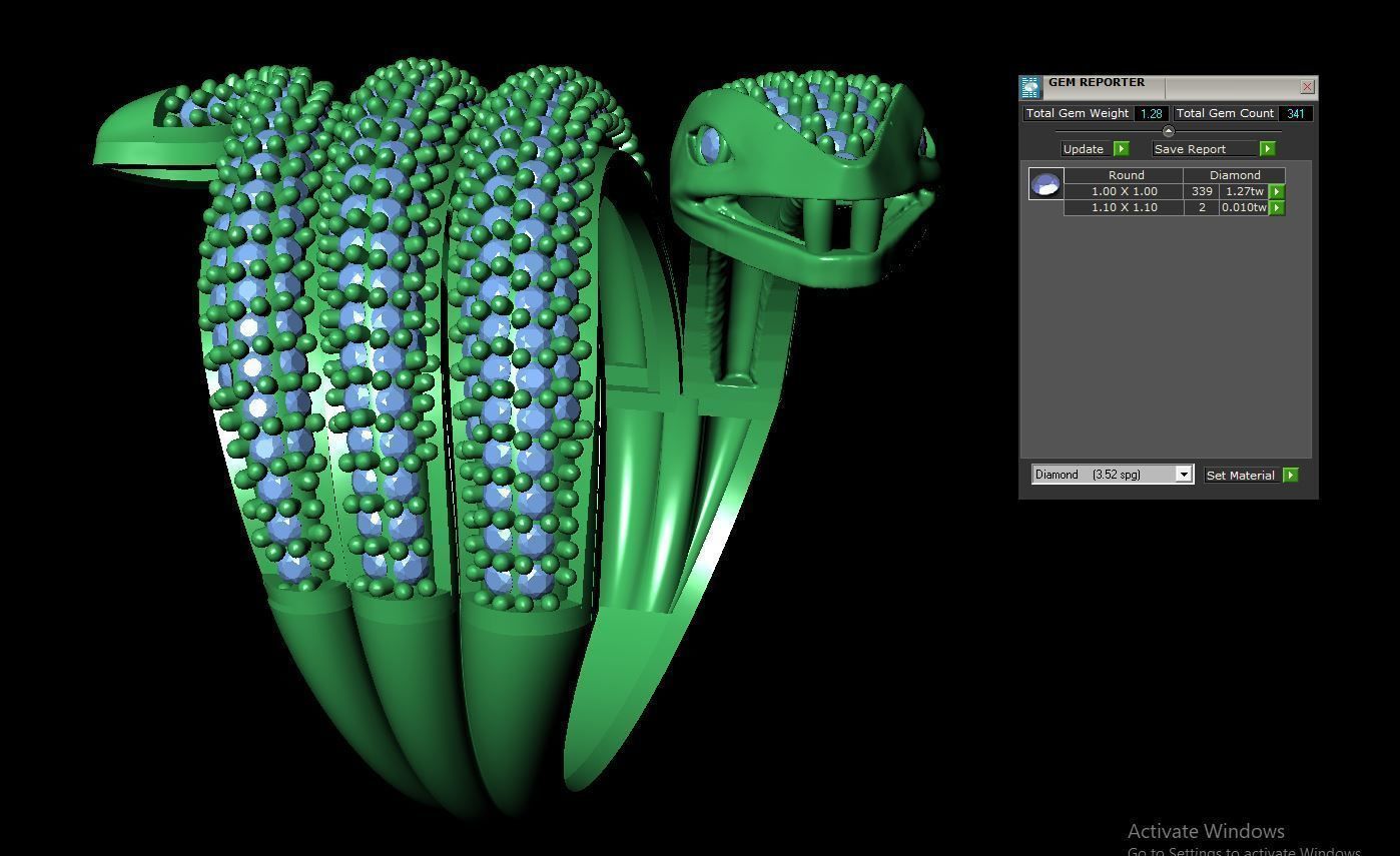 SNAKE RING  3D print model_2