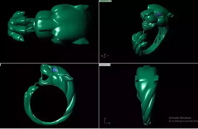 tiger ring 3D print model