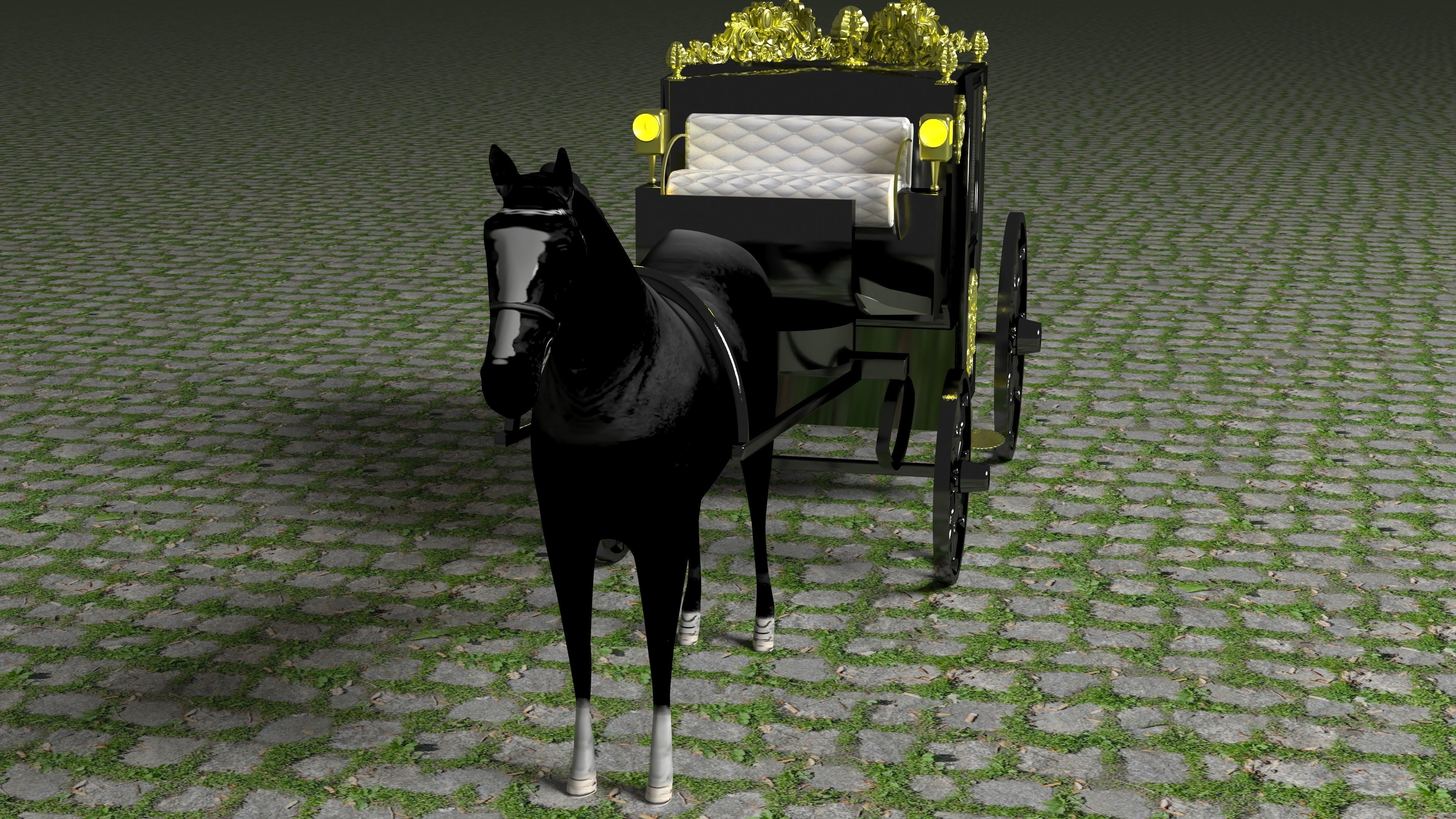 Vintage Carriage 4K 3D model_12