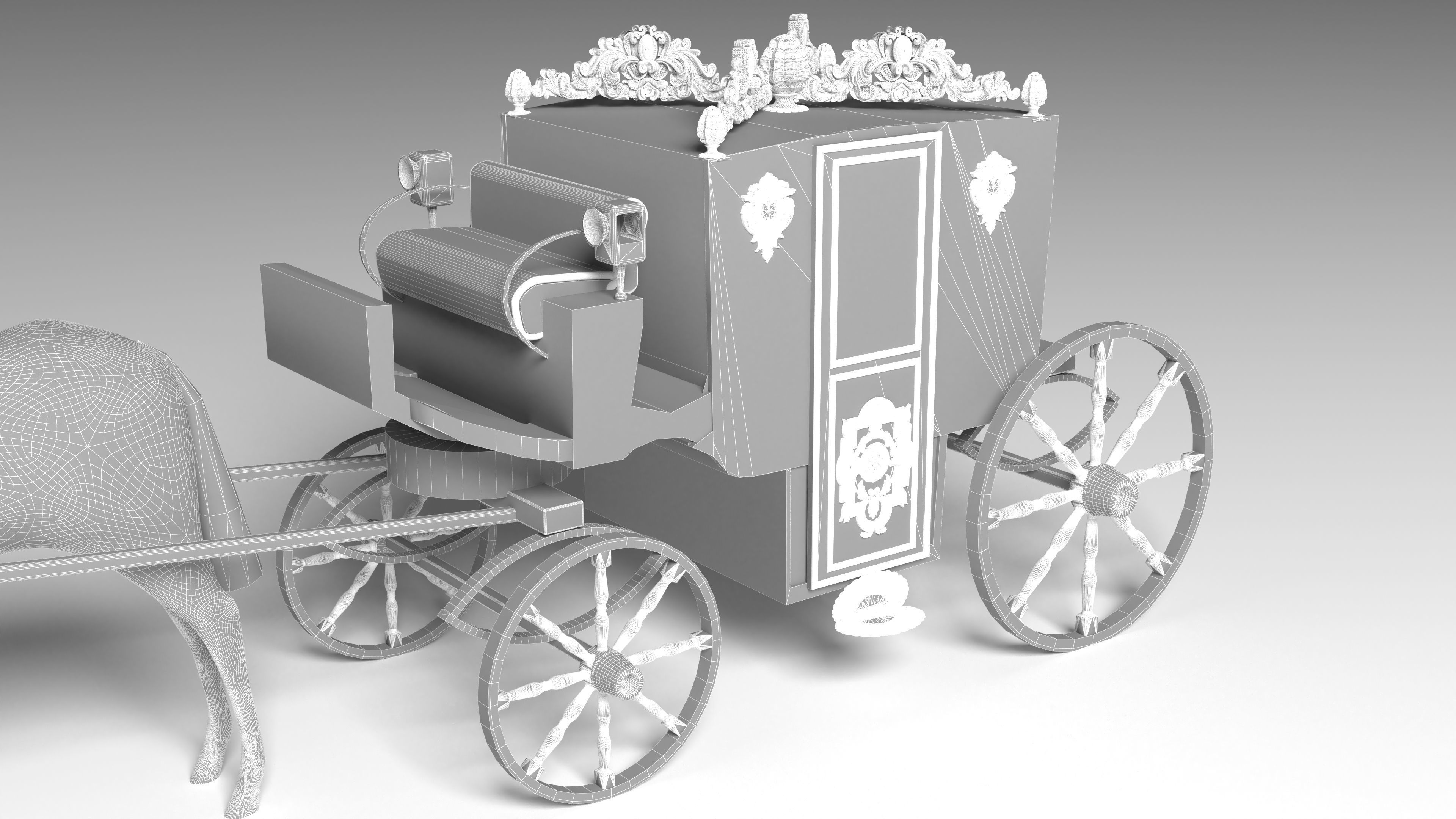 Vintage Carriage 4K 3D model_14
