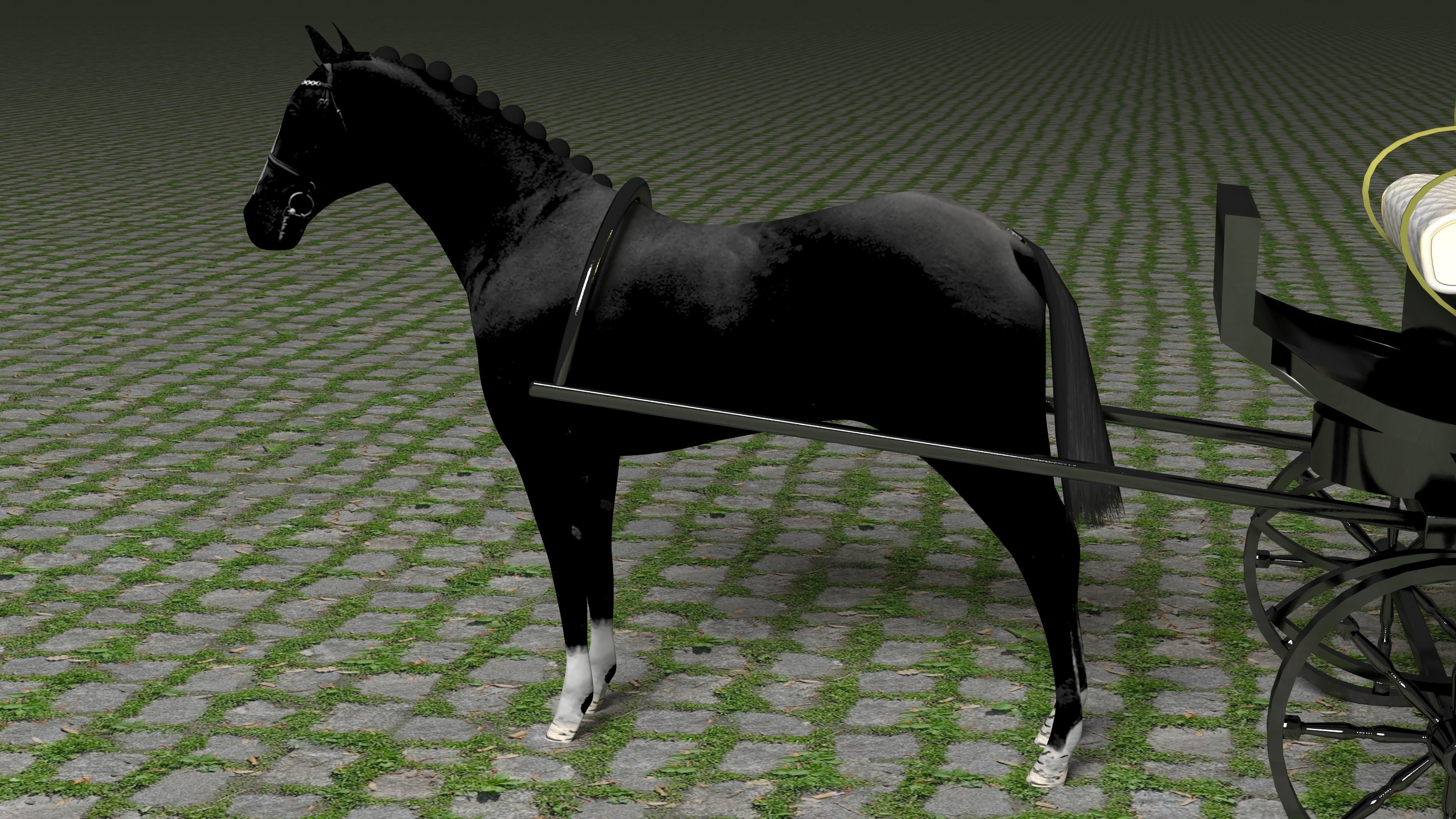 Vintage Carriage 4K 3D model_2