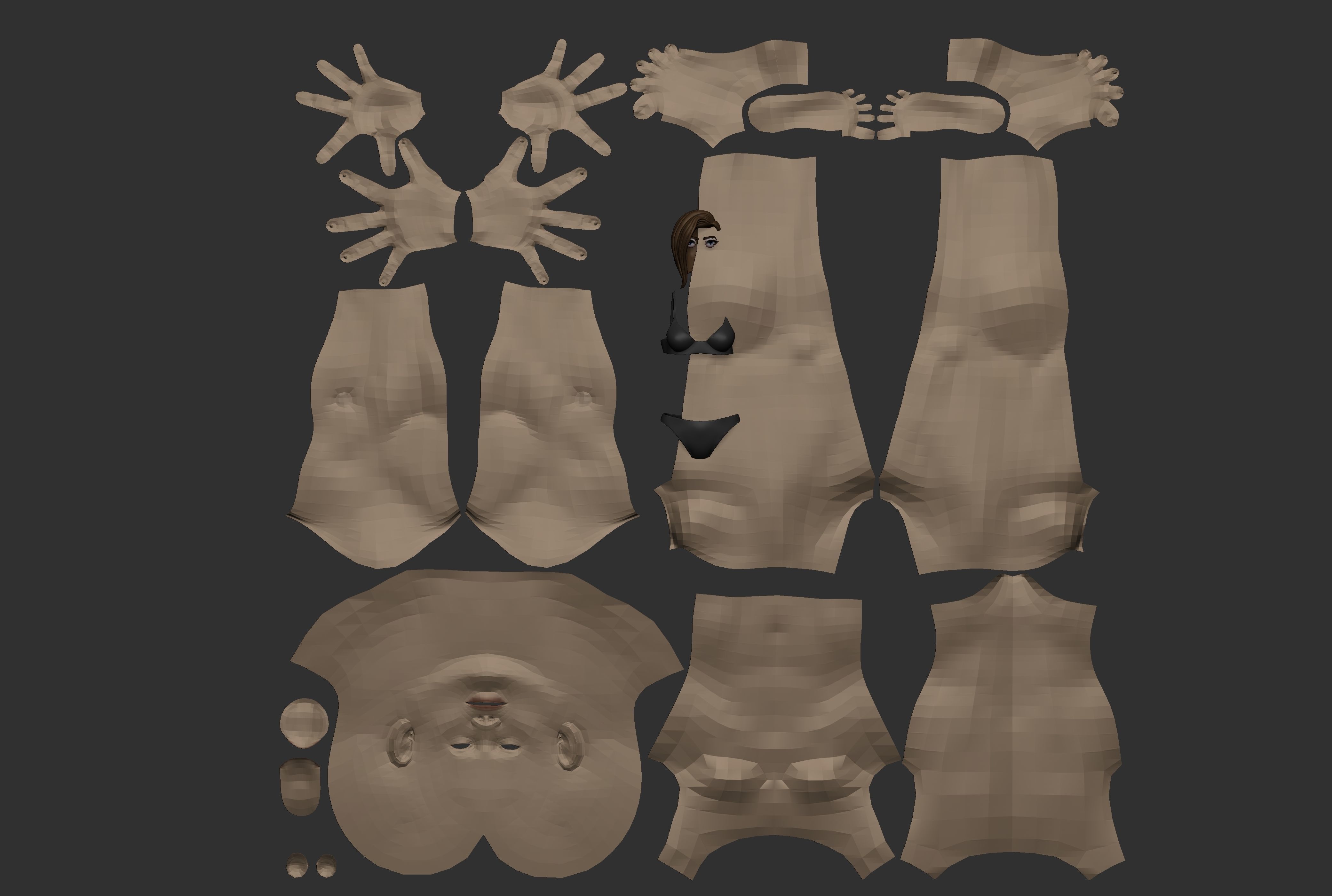 Stylized Female basemesh 3D model_7