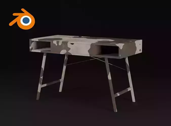 Camouflage military desk