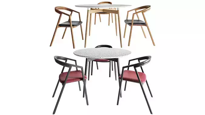Dining table BA103 and UU Chair 