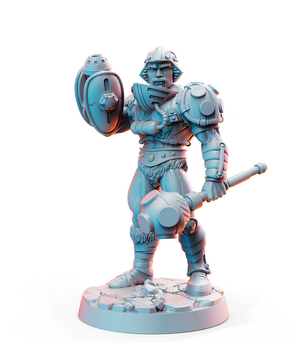 Man-at-Arms Blaster Masters of the Universe 32mm Pre-supported 3D print model